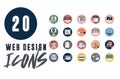 20 Web Design Icons Set